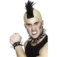 Choker a nramok, strieborn Punk