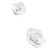 Cukrov dekorcie Rue biele 5 cm 6 ks