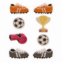 Cukrov dekorcie na cupcakes Futbal 8 ks