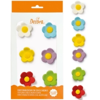 Cukrov dekorcie na torty a cupcakes Kvetinky 6 ks
