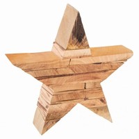 DEKORÁCIA Hviezda drevená 19cm