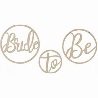 DEKORÁCIA drevená Bride To Be 3ks