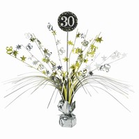 DEKORACE na stl fliov Sparkling "30" 46cm