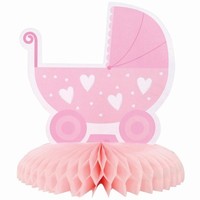 DEKORCIA papierov na stl Baby Girl koiarik 16cm
