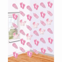 Dekorcia zvesn Baby Girl 213 cm, 6 ks