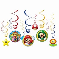 Dekorcie zvesn Super Mario flia/papier 61 cm