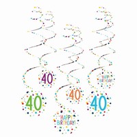 DEKORCIE zvesn pirly 40 Farebn konfety 6ks
