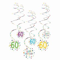 DEKORCIE zvesn pirly 60 Farebn konfety 6ks