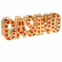 DEKORAČNÝ svetelný nápis Casino