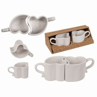 Darekov sada hrnekov na espresso v tvare srdca 90 ml, 2 ks