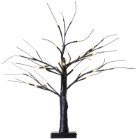 Dekorácia Halloween Strom s LED svetielkami čierny 40 cm