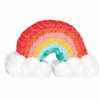 Dekorácia papierová Retro Rainbow 11,4x19 cm