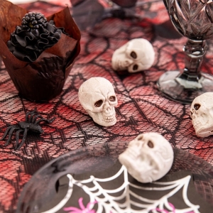 Dekorace halloweensk lebky 12 ks