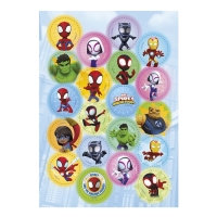 Dekorace na cupcakes fondnov list Spidey - 34 mm