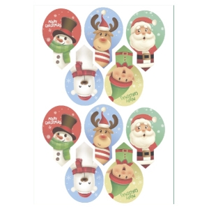 Dekorace na cupcakes z jedlho papru Christmas 3,4 cm 20 ks