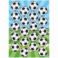 Dekorcia na cupcakes z jedlho papiera Futbalov loptiky 34 mm, 20 ks