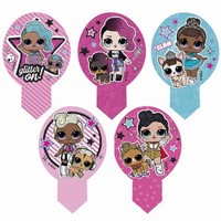 Dekorcia na cupcakes z jedlho papiera Lol 65x40 mm (20 ks)