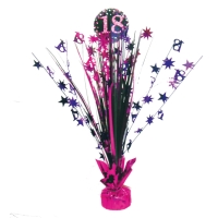 Dekorcia na stl fliov Sparkling ruov 46 cm