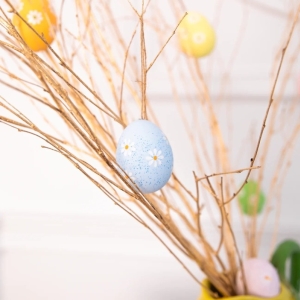 Dekorace velikono�n� vaj��ka s kv�tinami barevn� mix 6 ks