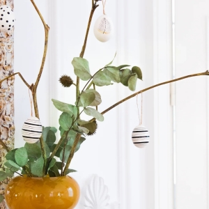 Dekorace velikono�n� vaj��ka �erno-b�l� 6 ks