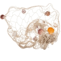 Dekoračná rybárska sieť s mušľami 100 x 200 cm