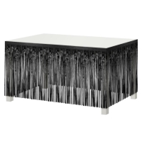 Dekoračné strapce na stôl čierne 80 x 300 cm