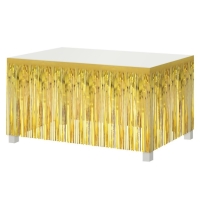 Dekoračné strapce na stôl zlaté 80 x 300 cm