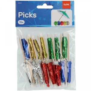 Deštníčky do drinků fóliové 15 ks