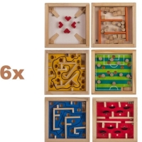 Drevená hra Labyrint mix druhov 9 x 9 cm