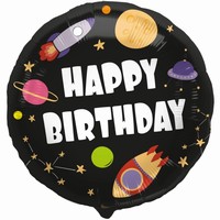 Fóliový balónik Happy Birthday Raketa 45 cm