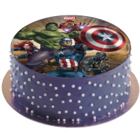 Fondnov list na tortu Avengers 16 cm (bez cukru)
