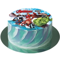Fondánový list na tortu Avengers - bez cukru 15,5 cm