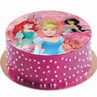 Fondánový list na tortu Disney Princess 20 cm - bez cukru