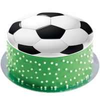 Fondánový list na tortu futbalová lopta - bez cukru 15,5 cm