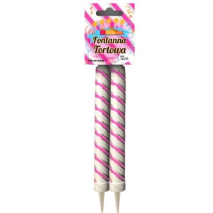 Fontnky dortov bl s prouky 12 cm 2 ks