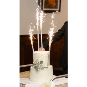 Fontány dortové stříbrné 25cm 4ks