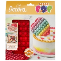 Forma siliknov Decorpop srdca 15 cm