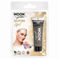 GEL na obliej glitrov FINE holografick ern