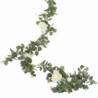 GIRLANDA Eucalyptus s ružami 1,8m