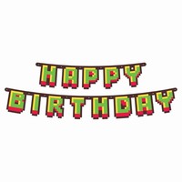 GIRLANDA Minecraft Happy Birthday 160cm