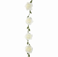 GIRLANDA Ružičky biele 120cm