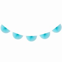 GIRLANDA rozetky modr 300cm
