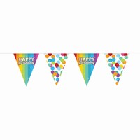 GIRLANDA vlajekov textiln  Rainbow Bday 6m