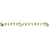 Girlanda papierová "Happy birthday" Džungľa party