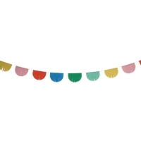 Girlanda polkruhov strapce Retro multicolor 6 m