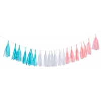Girlanda tsov rov/modr/bl, 250 cm x 20 cm