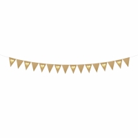 Girlanda vlajočková kraftová Zlaté srdiečka 230 cm