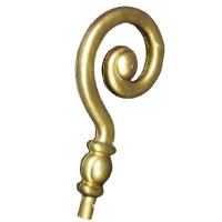 Hlavica na Mikulášsku palicu zlatá 36 cm
