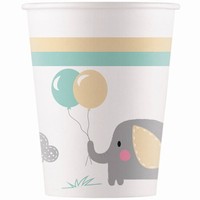 TÉGLIKY papierové kompostovateľné Baby Elephant 200ml 8ks