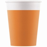 Tgliky papierov kompostovaten oranov 200 ml 8 ks